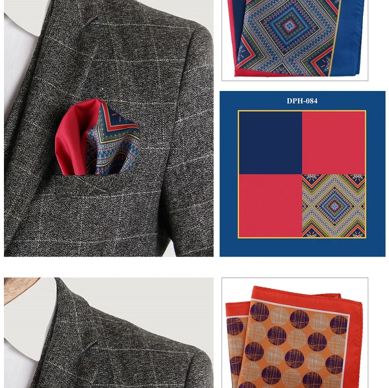 Tailor Smith New Arrival 30x30cm Big Size Handkerchief Men Fashion Chest Towel Paisley Floral Dot Soft Suit Hanky Pocket Squares