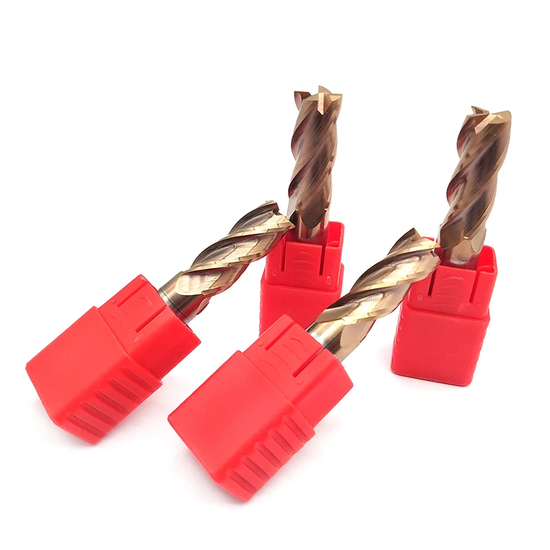 Imagem -03 - Fresa de Topo Plano Fresa de Topo Padrão Flautas Hrc60 12 mm Fresa de Topo Plano de Carboneto Padrão Comprimento Lateral Fresa de Perfil de Entalhe com 10 Peças