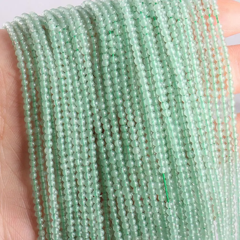 

2020 New Wholesale Natural Stone Beads Green Aventurine Beads for Jewelry Making Beadwork DIY Bracelet Accessories 2mm 3mm