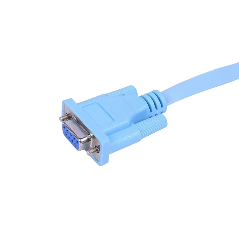 Cable adaptador de red de 1,8 m y 6 pies, Cable RJ45 Cat5 Ethernet a Rs232 DB9 COM, puerto Serial hembra