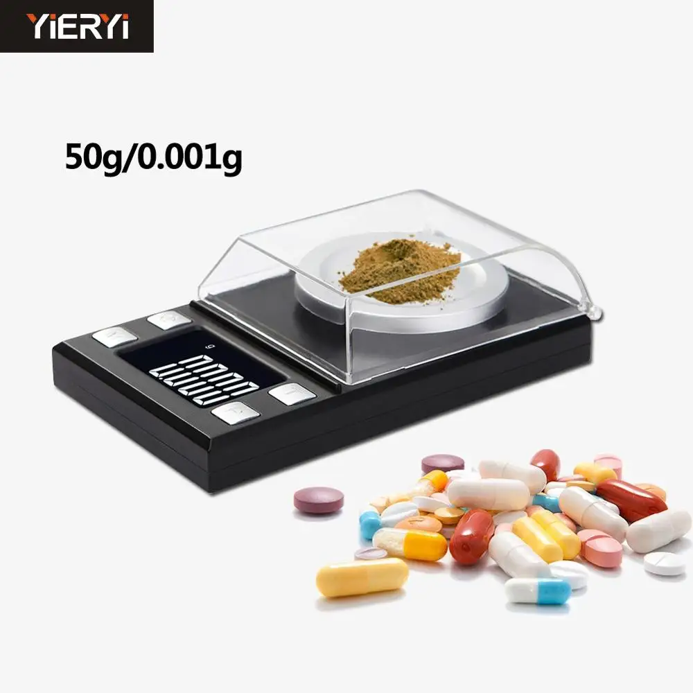 Yieryi LCD Digital 0.001g Jewelry Called High-precision Portable Medicine Laboratory Weight Milligram Electronic Scale