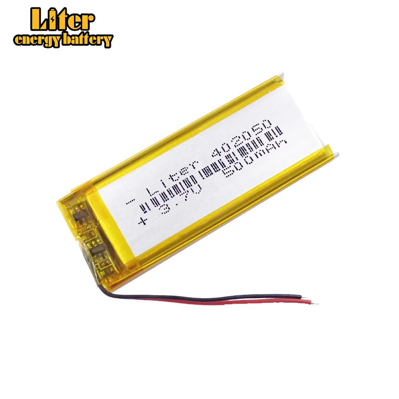 best battery brand 402050 042050 Replacement 382250P MP3 X19 + 3.7V 500mah Lithium Battery