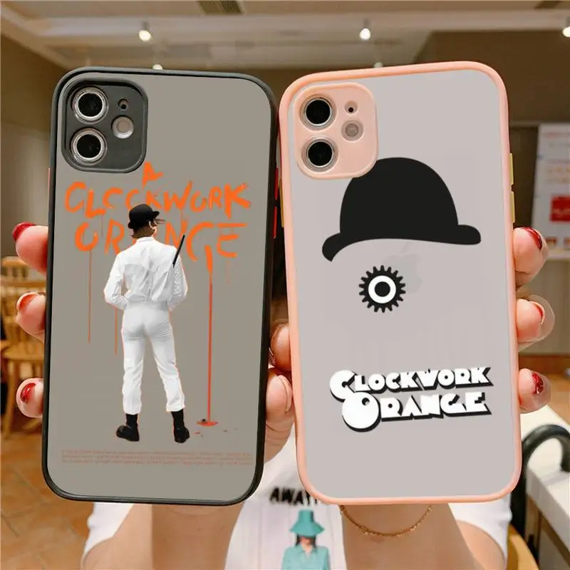 A Clockwork Orange Phone Case for iPhone X XR XS 7 8 Plus 11 12 13 pro MAX 13mini Translucent Matte Shockproof Case