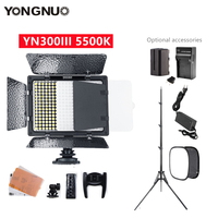 Yongnuo YN300III 5600K Camera Photo LED Video Fill Lights Studio Lamp For Makeup TikTok Webcast Optional with Battery Softbox DC