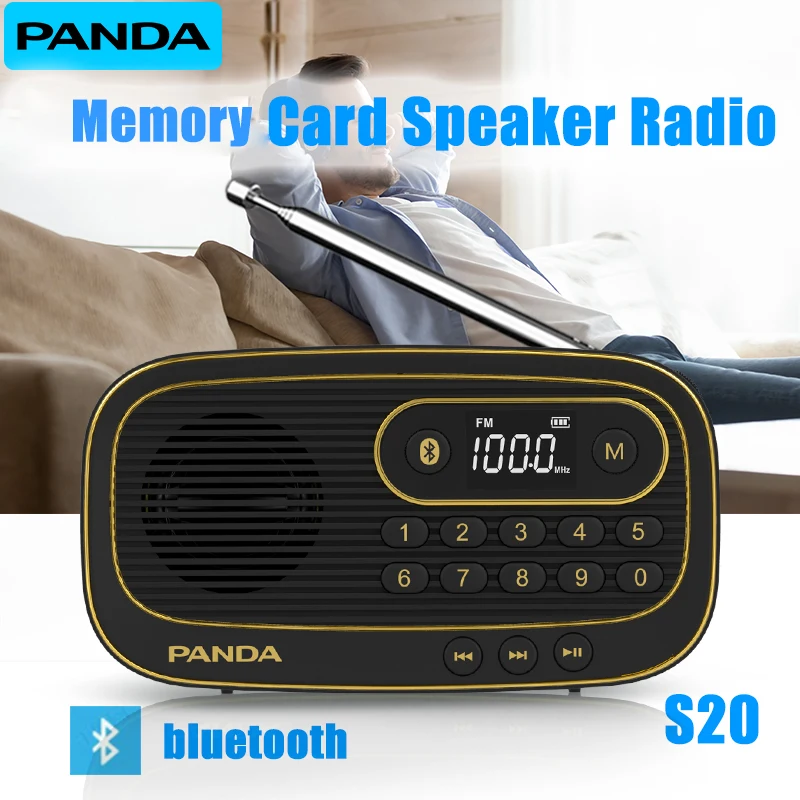 Digital FM Radio Bluetooth Speaker Walkman,Memory Card Music MP3 Player-LCD Display,HiFi Soundcore Motion Audio Outdoor,Home