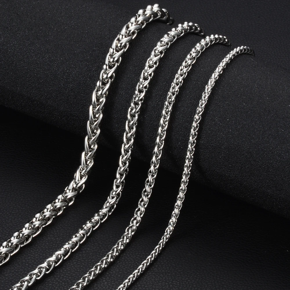 10pcs/lot 316 Stainless Steel Necklace and Bracelet Chain Handmade Jewelry Multi Sizes with Lobster Claw Clasps S-004*10