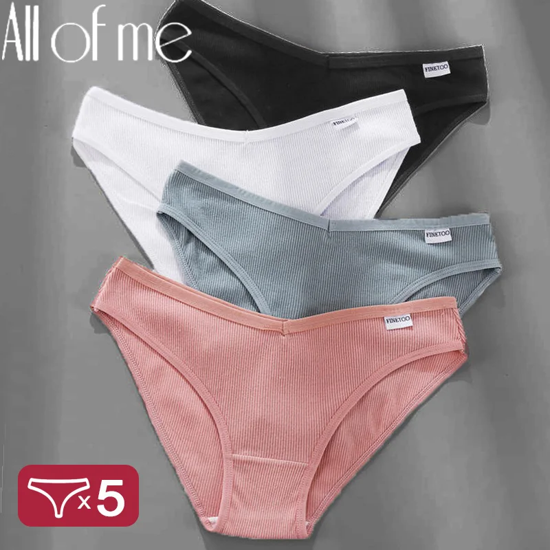 5PCS/Set Women Panties Cotton Underwear Female Panties Solid Color Underpants Sexy Lingerie Pantys for Woman Briefs Intimates