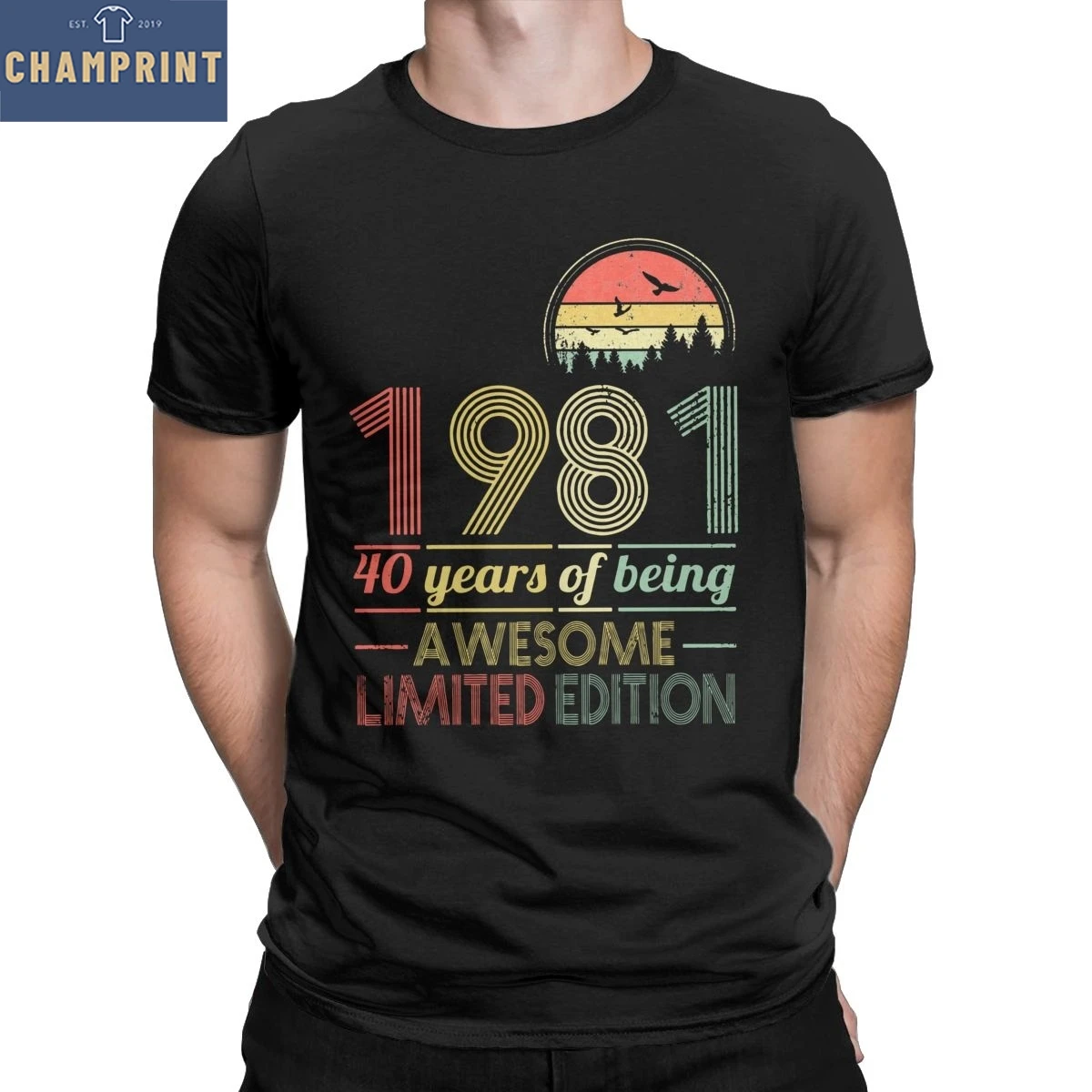 40 Year Old Gifts 1981 Limited Edition Fathers Day T-Shirts for Men Cotton T Shirt 40th Birthday Tee Shirt New Arrival Clothes