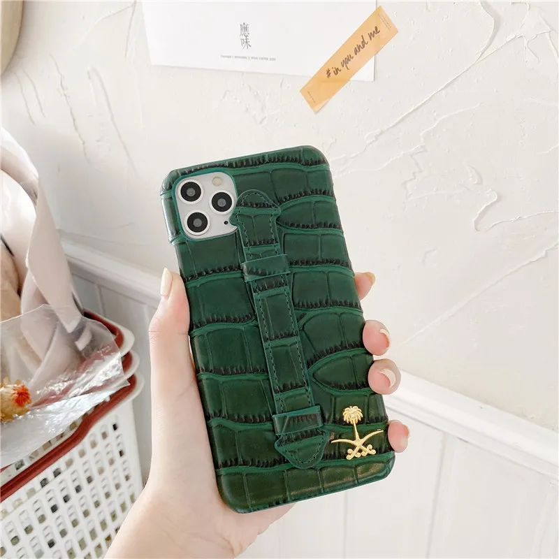 Luksusowe zwierząt dermatogliph nadgarstek kobieta dla Iphone 14 13 12 11 Pro Xs Max X Xr Pu skórzany telefon pokrywa Coque Fundas Capa