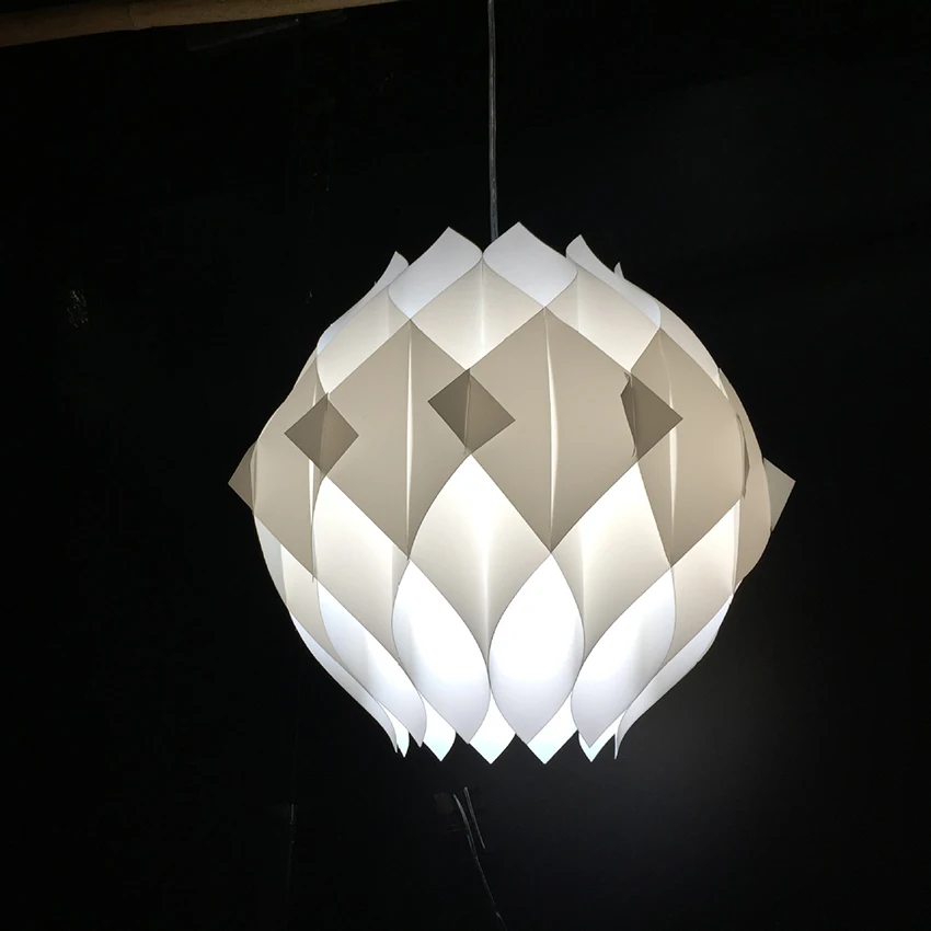 PP Pendant Lampshade Suspension Ceiling Pendant Chandelier Light Shade Lamp DIY Square Roll Lampshade for Living Room abat jour