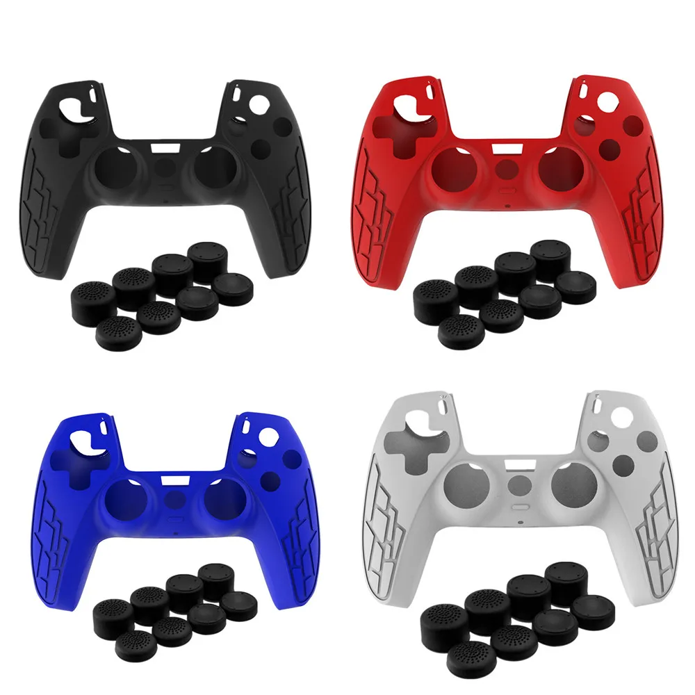 200pcs Silicone Protective Cover + 200set Joystick Cap for PS5 Controller