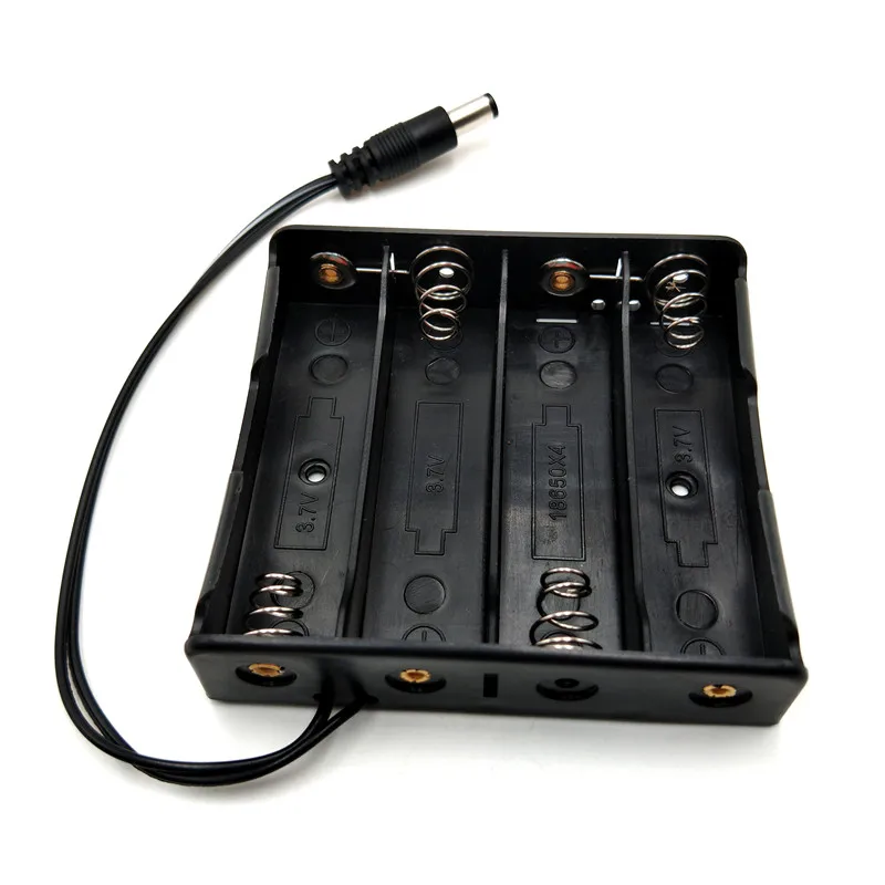 

30pcs/lot MasterFire 4 x 3.7V 18650 Batteries Holder Shell 4 Slots 14.8V Battery Storage Box Plastic Case With 5.5x2.1mm DC Plug