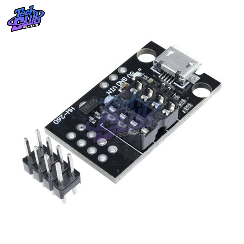 10Pcs Pluggable ATTINY Development Board For ATtiny13A/ATtiny25/ATtiny45/ATtiny85 Programming Editor Micro Usb Power Connector