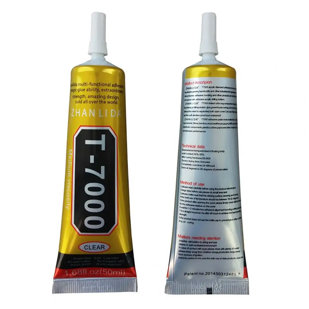 Pegamento líquido multiusos T7000, 2 uds., 15/50/110ml, para joyería artesanal, adhesivo, resina epoxi, reparación de teléfono, pegamento DIY