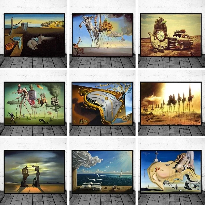 

Surrealism Canvas Paintings By Salvador Dali Famous Wall Art Posters and Prints Wall Pictures for Living Room Home Decor