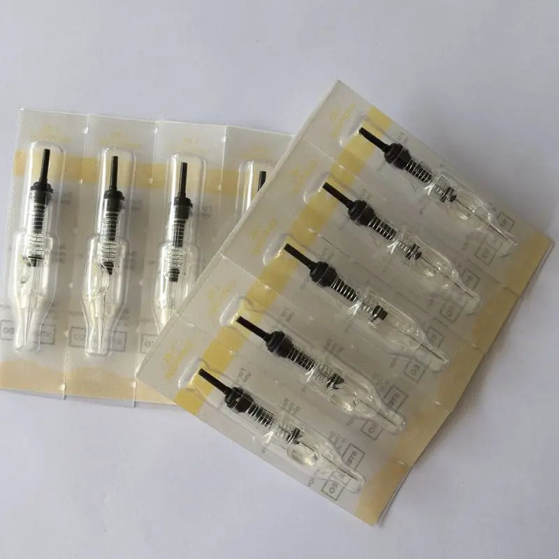 Disposable Eyebrow Tattoo Needles 1R 0.18 0.2 0.25 0.3 0.4mm Sterilized Microblading Permanent Makeup Cartridge Needles Tattoo