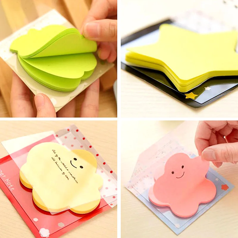 Cute Cartoon Message Notes Stickers Student Office Notes Creative Candy Color Stickers  Cute Stationary  Memo Pads