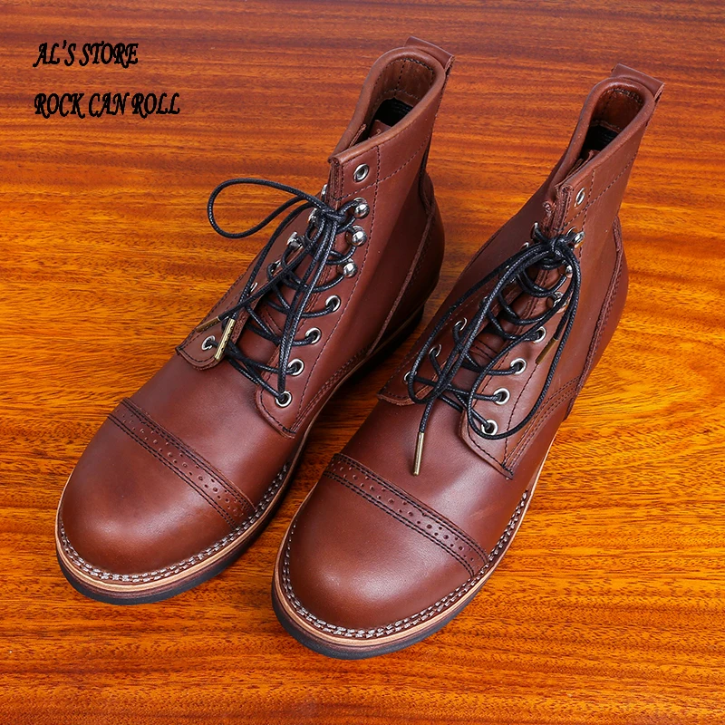 XW400 RockCanRoll Super Quality Size 35-52 Handmade Goodyear Welted Durable Italian Cowhide Boots Custom Made Available