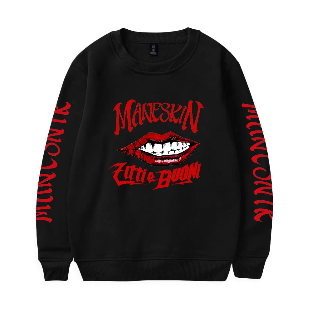 

Maneskin Print Loose Tops Sweater Series Women/Men Clothes Turtlenecks Youthful Vitality Oversized Sweatshirt