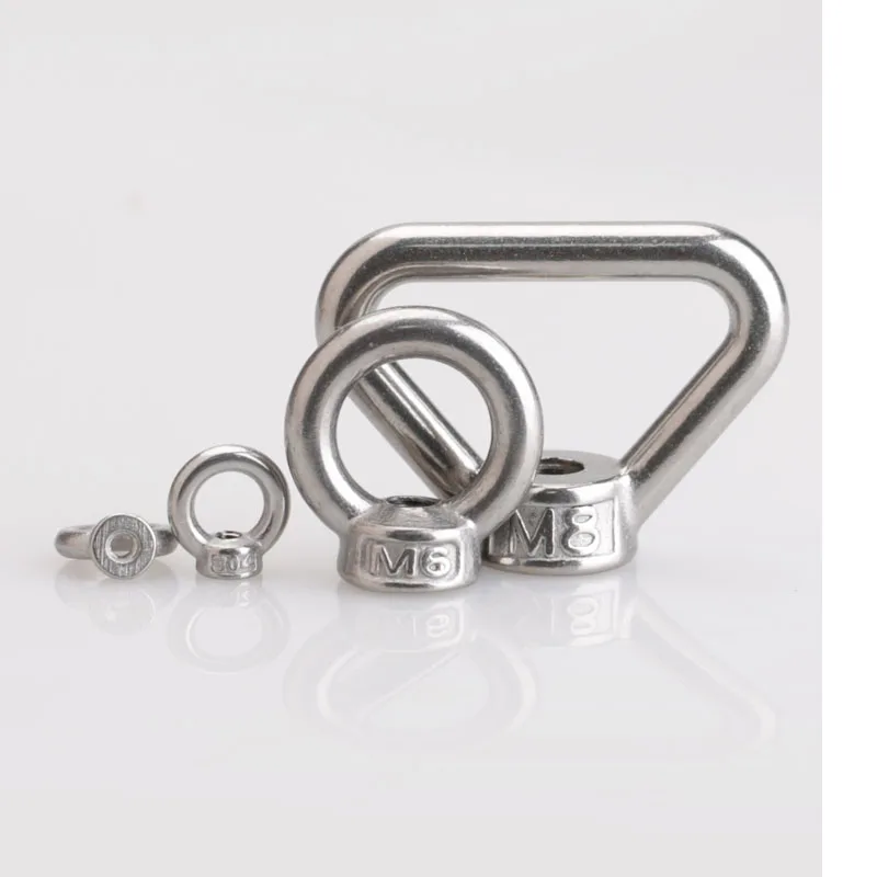 Lifting Eye Nut Ring Nut Thread Eye Nut  Marine Lifting Eyenut Ring Nuts Loop Hole For Cable Rope Lifting 304 Stainless Steel