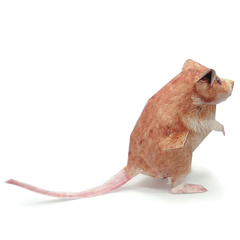 منغولية جيربيل ماوس ورقة نموذج اوريغامي الفن واقعية الحيوان صغيرة ثلاثية الأبعاد ورق كرافت لتقوم بها بنفسك الاطفال الكبار اليدوية الحرفية اللعب WE-019 #2