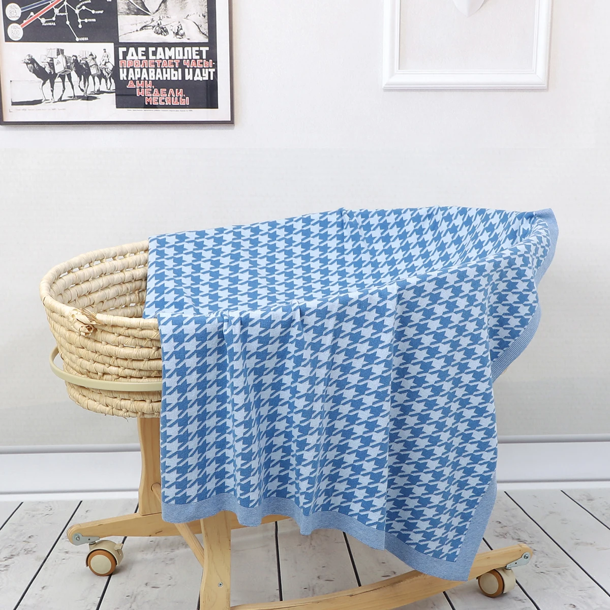 Baby Blankets Super Soft Newborn Girls Boys Swaddle Wrap Quilts Plaid Toddler Infant Stroller Bedding Cotton Knitted Blanket