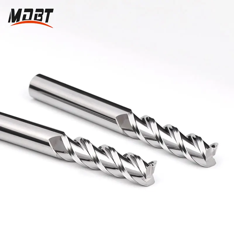 3 flauto fresa in metallo duro tungsteno HRC55 fresa CNC strumento 1mm- 20mm per alluminio acrilico legno rame plastica