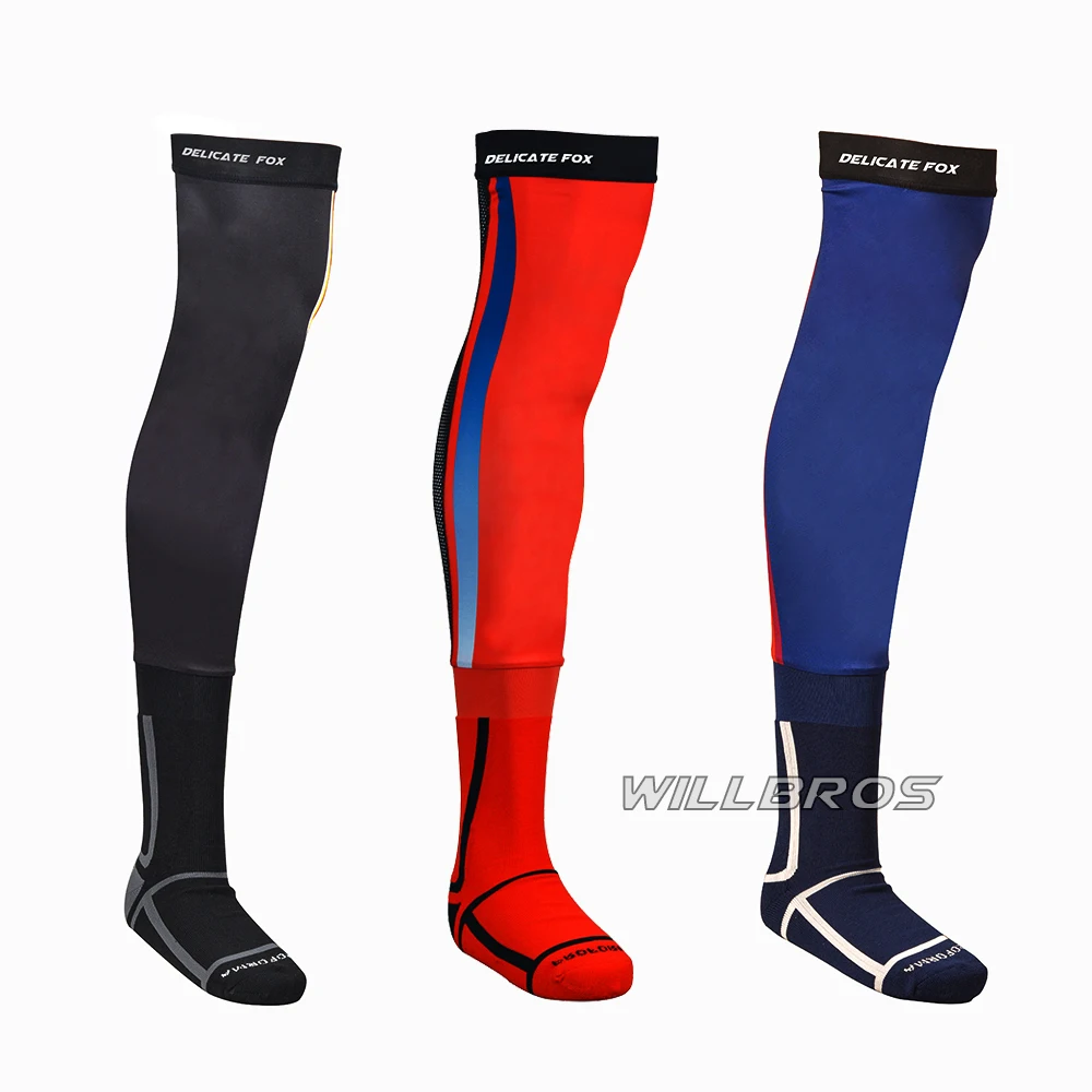 

Delicate Fox Knee-Brace Sock Motocross Mountain Bicycle Offroad Mens Racing Long Stocking