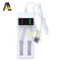 14500 / 18650 Battery Charger 2 Slot Li-ion Battery USB Charger 3.7-4.2V Smart led Chargering for Rechargeable Batteries