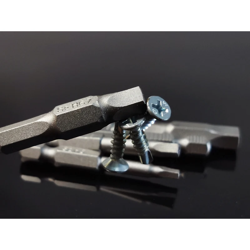 Pentagonal Chave de fenda Brocas Set, magnético, chave de fenda, Hex Shank S2, Power Kit Ferramentas Manuais, 50mm, 1/4 ", 5Pcs