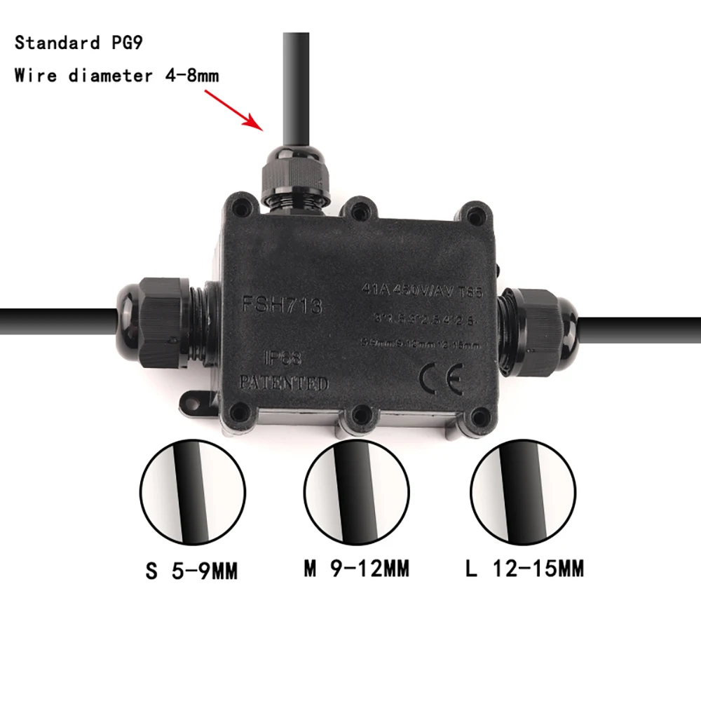 2/3/4/5/6 Way Outdoor Waterproof IP68 Electrical Cable Wire Connector Junction Box With Terminal for Electrical Wiring Accessori