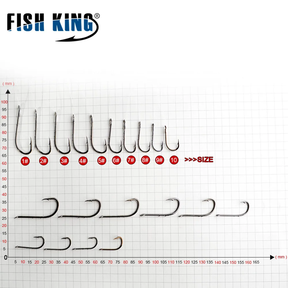 KISH KING 30Pcs/Pack Carp High Carbon Steel Barbed Hook With Fishing Line 2 Slice Sharp Bass Fishhooks Fishing Goodss