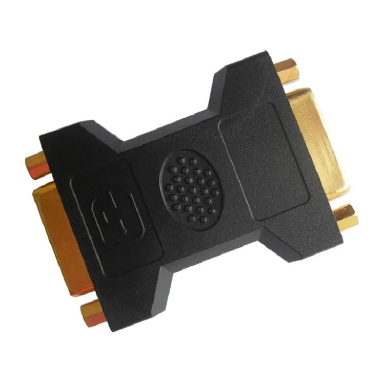 Gold plated dvi24 + 5 female to female adapter DVI wire pair connector DVI-I extension head to connector straight