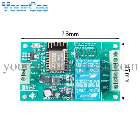 ESP8266 1/2/4/8/16 Kanalvägs Trådlös Relämodul AC/DC ESP ESP-12F WIFI Utvecklingskort 10 best sales ESP-relä - №2
