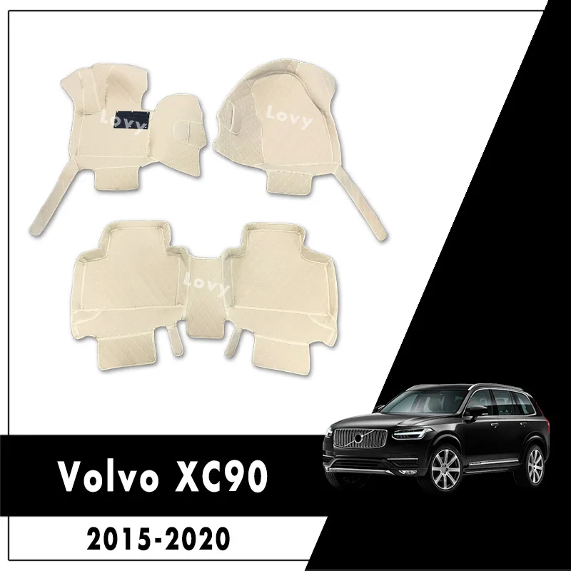 

Автомобильные коврики для XC90 2015 2016 2017 2018 2019 2020 5 мест, авто ковер, внутренние наклейки, аксессуары для Volvo XC90