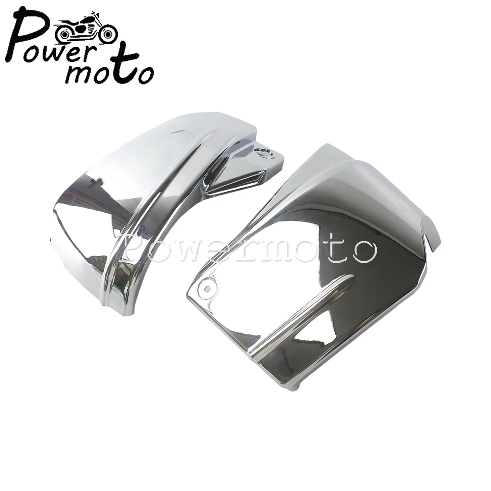 Chrome/Black ABS Plastic Motorcycle Side Battery Fairing Covers For Yamaha V-Star 650 DragStar 650 XVS650 XVS650A Custom Classic