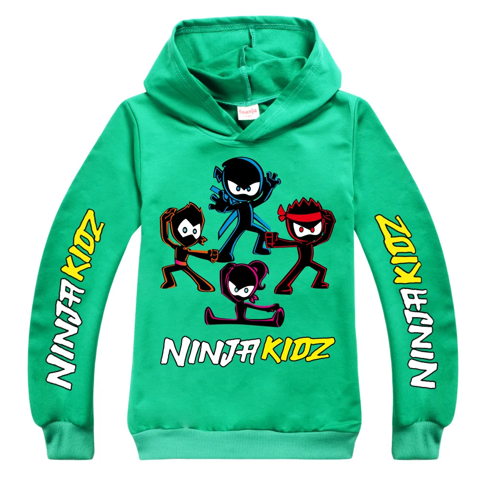 New NINJA KIDZ felpe con cappuccio per bambini felpe per bambini t-shirt a maniche lunghe felpa con cappuccio per bambini/bambini ragazzo/ragazze Auturn inverno con cappuccio