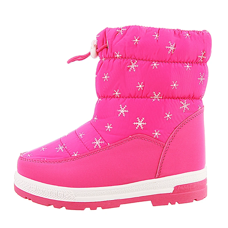 Cute eagle Girls Winter Boots boys Fashion Plush Snowshoe Water-Proof Students Sneakers Rubber Boots New Keep Warm Sneakers