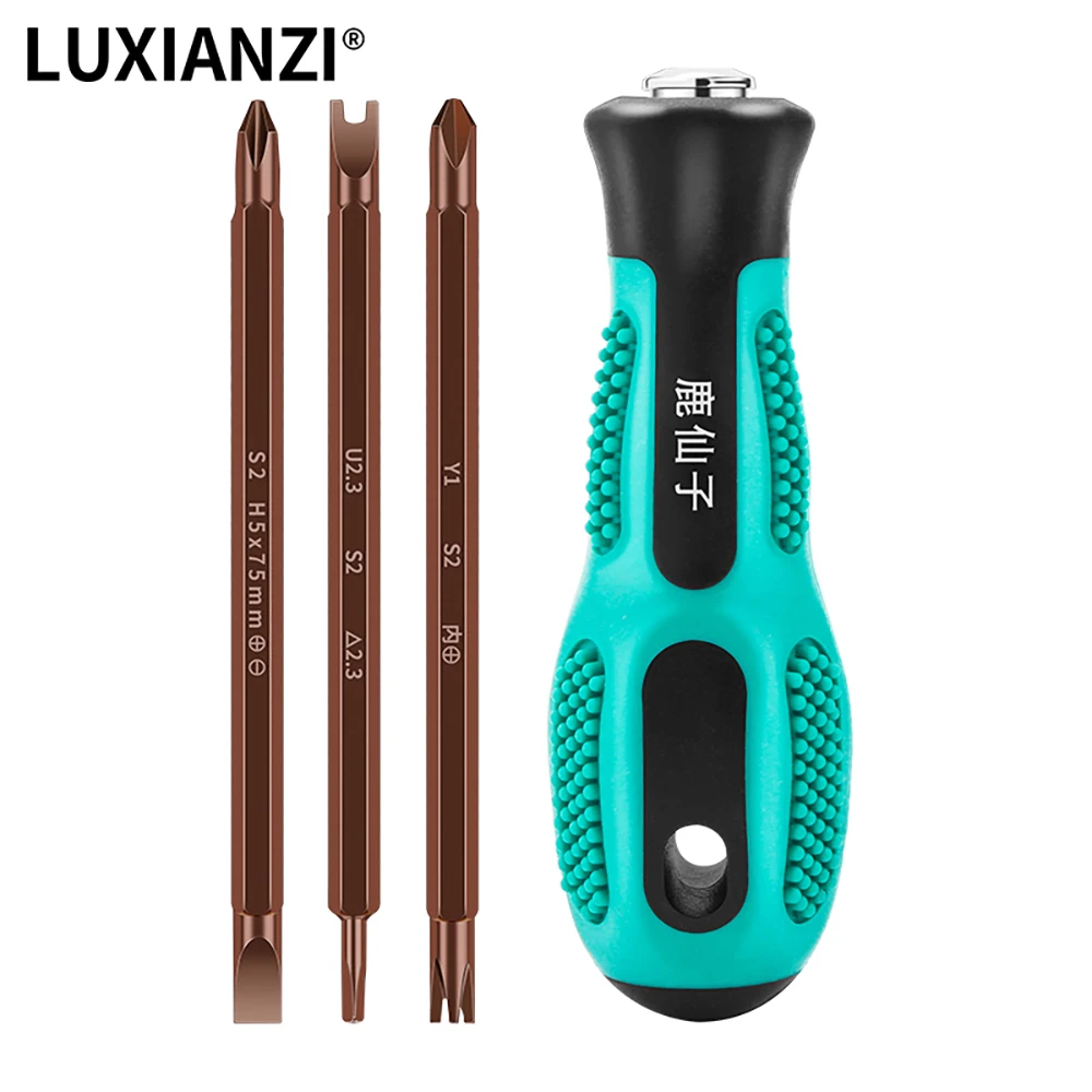 LUXIANZI 4pcs Precision Screwdriver Set Magnetic Mini Screwdriver Set Y/U Shaped/Triangle Screwdriver Kit Destornillador