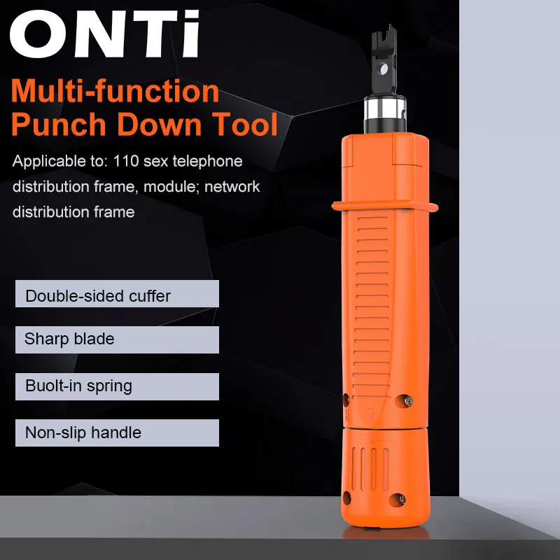 ONTi-cortador de cables 110, herramienta de cable de módulo AMP, cabezal doble para RED, voz, teléfono, Panel de parche de módulo, rentable