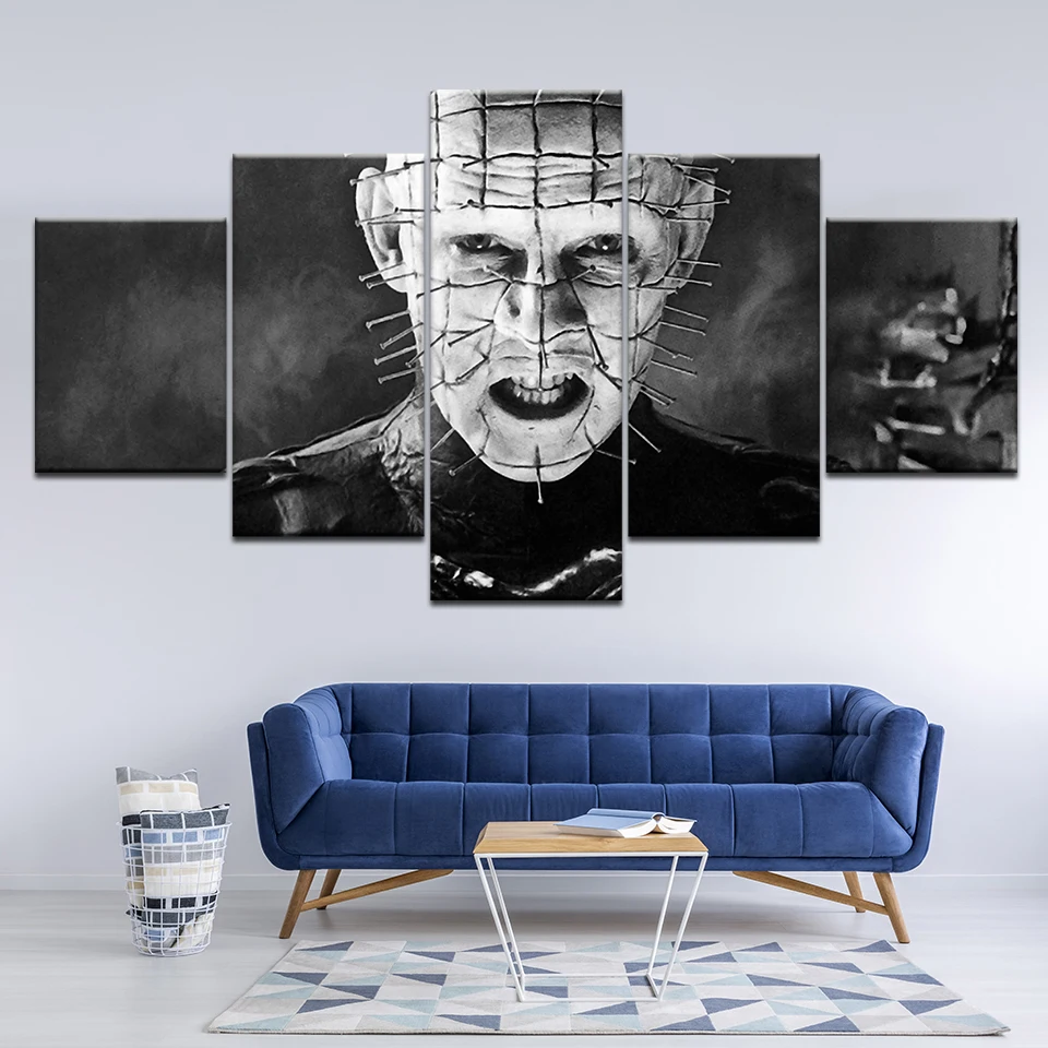 

No Framed 5 Panel Hellraiser Movie Posters Wall Art Canvas Pictures HD Paintings Living Room Home Decor Accessories Decoration