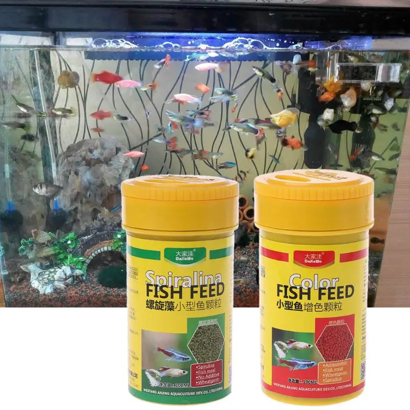 Spirulina Food Tropical Fish Nutrition For Aquarium Fish Tank Color Enhanced Food