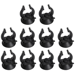 5pcs Suction Cup Sucker Clip for Aquarium Heating Rod Heater, Black Fixed Sitting Holder settle Wire Pipe LED Light to tank wall