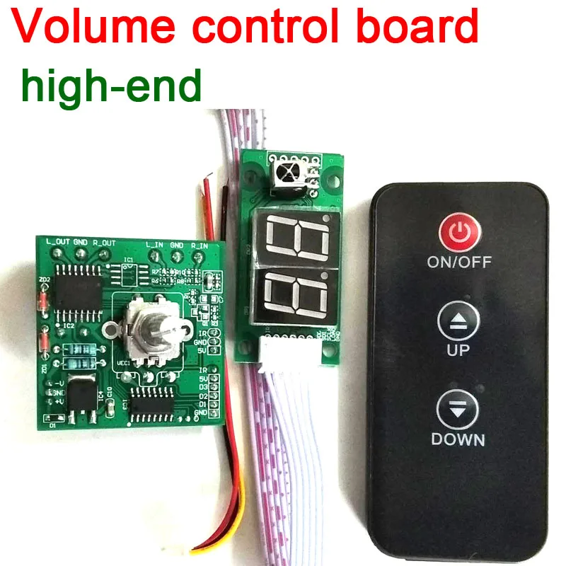 high-end PGA2310 volume control board Digital Potentiometer + LED display + remote FOR POWER Amplifier