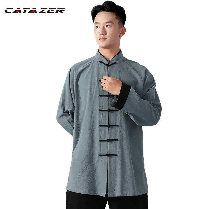 

Unisex Men Women Tai Chi Martail Arts Uniform Clothes Cotton Linen loose Wide Leg Pant shirt Kung Fu Tai Ji Exercise Casual Suit