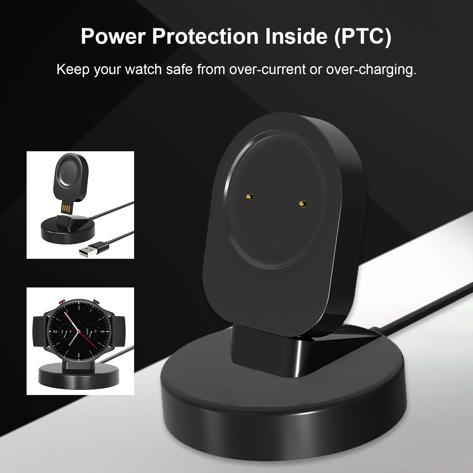 Dock Sạc Adapter Không Dây USB Sạc Cáp Dây Cho Amazfit GTR2 GTR 2e GTS2 GTS2 Mini GTS 2e Zeep E/Z Bip U Pro T-Rex Pro