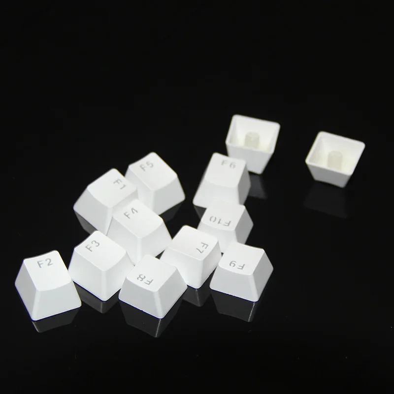 Keycap New For Mechanical Keyboard DIY Keypad Customize Repaire Replacement F1-F12 12pcs/Lot White Black 1U