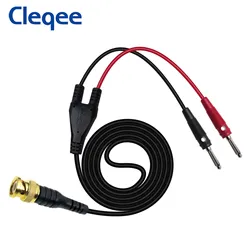 Cleqee P1067 Gold-plated Pure Copper BNC Male Plug To 4mm Banana Plug Coaxial Cable Oscilloscope Test Lead 120CM