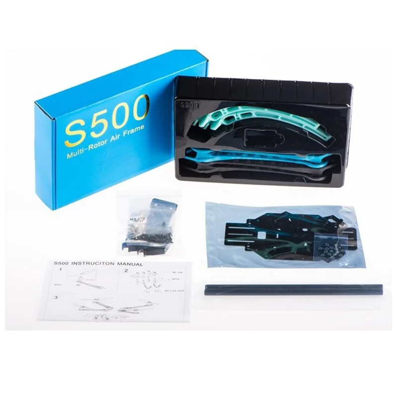 Kit de Cadre Pneumatique Multi-Rotor S500 avec Train d'Atterrissage, pour FPV, Quadrirotor, Gopro, Cardan, Mise à Niveau F450, 500mm