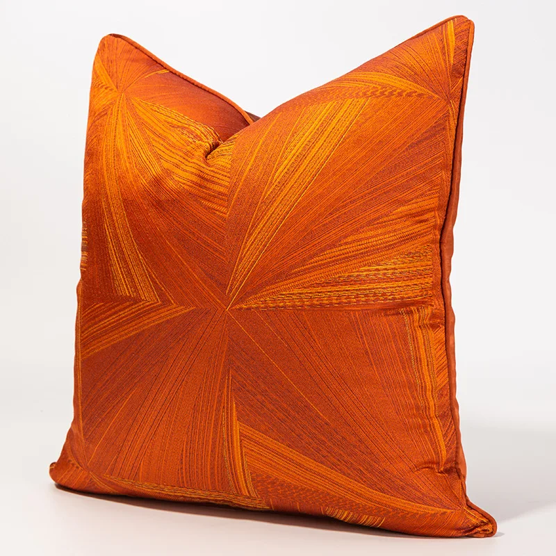 Orange pillowcase simple polyester Geometric Abstract Pattern Sofa Cover Cushion Cover Home Furnishing Car Accessories